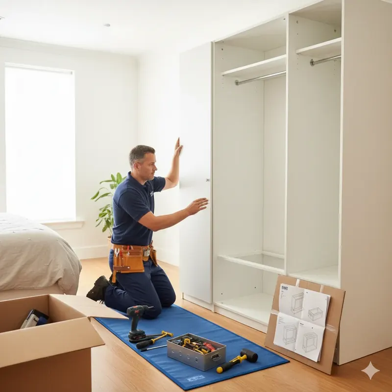 Exeter handyman assembling IKEA and Argos furniture - professional flat-pack assembly service