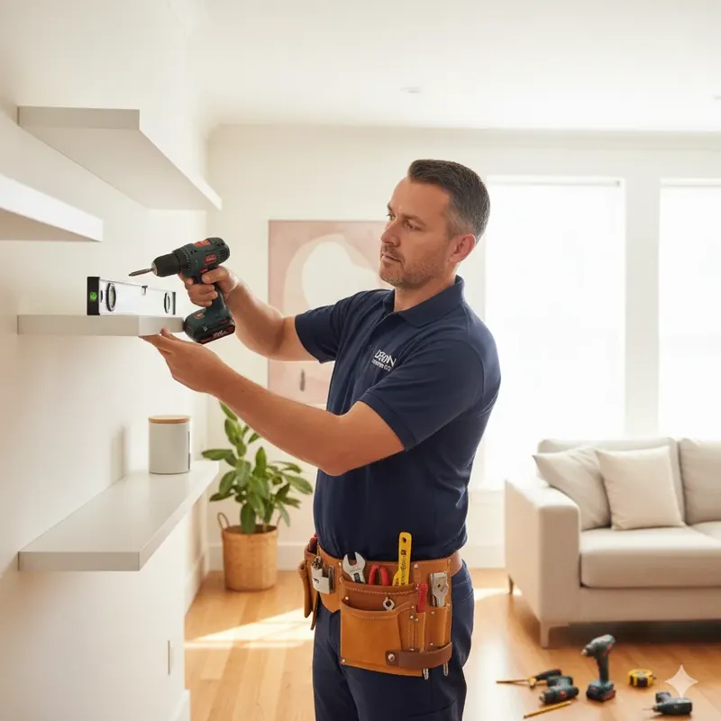 Professional shelving and storage solutions in Exeter - floating shelves, alcove units, custom storage